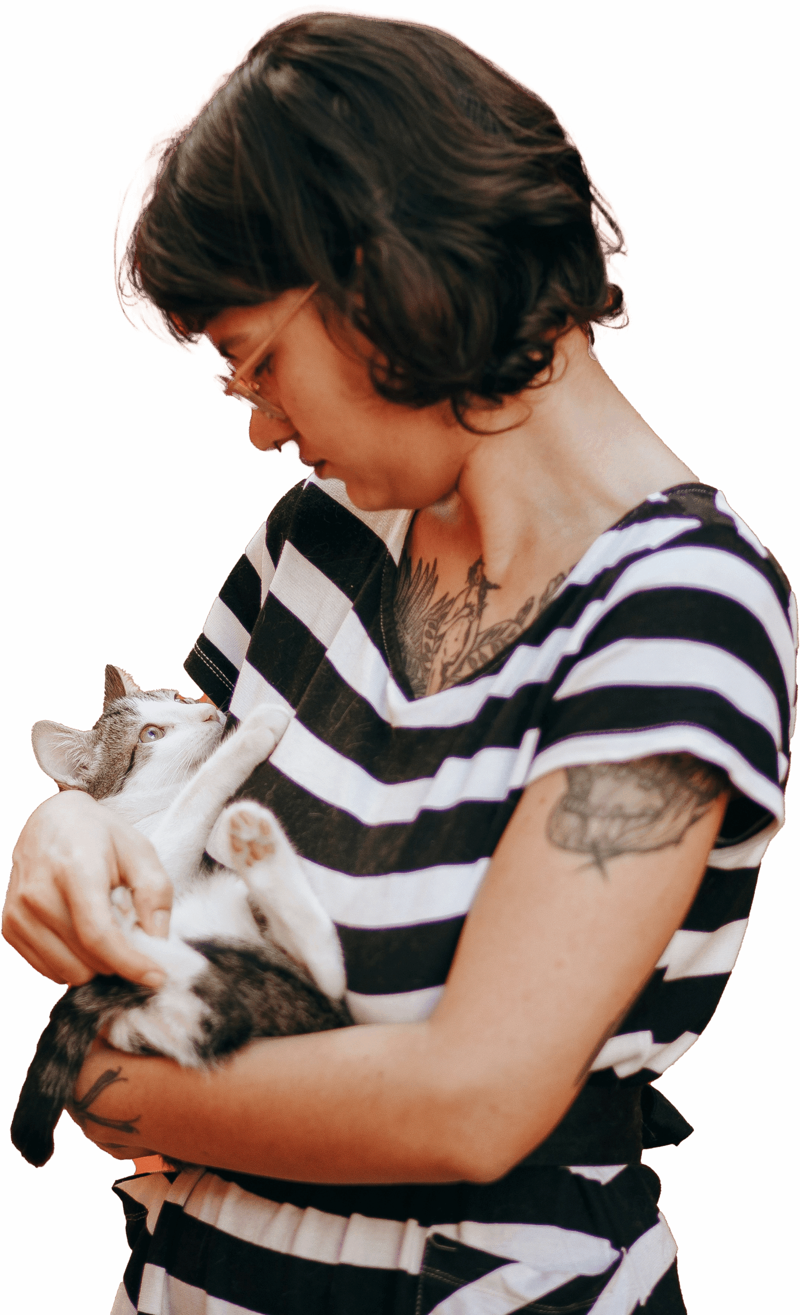 Girl w Kitten copy scaled